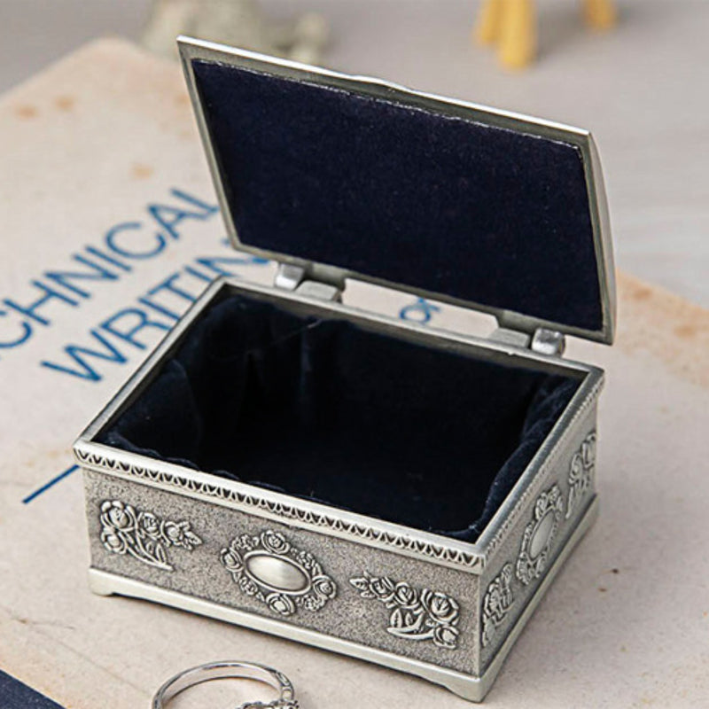 Vintage Zinc Alloy Floral Necklace Ring Jewelry Organizer