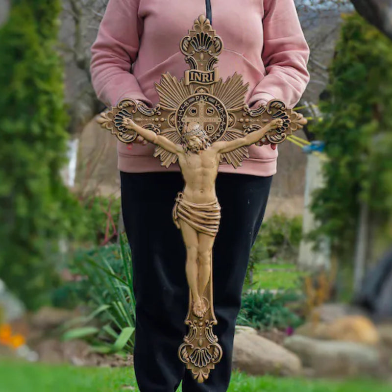 St. Benedict Crucifix: Maple Wood, Divine Protection, & the Story of Redemption