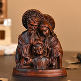 Holy Family Round Wooden Tabletop Ornament