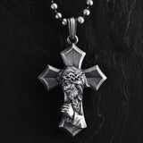 Crucifixion Prayer Necklace Madonna Prayer S925K Silver Necklace