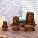 Boxwood Jesus Crown with Thorns Half-Length Desktop Ornament