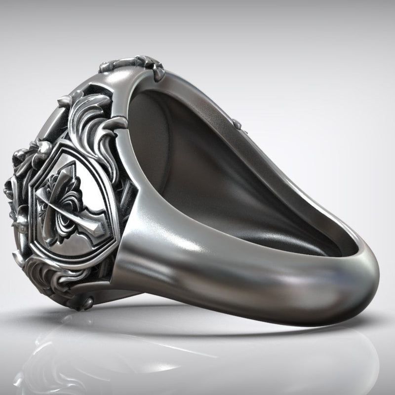 St. Michael Archangel Holy Sword Gabriel Angel S925K Silver Ring