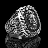 Men's Lion Stamp Ring