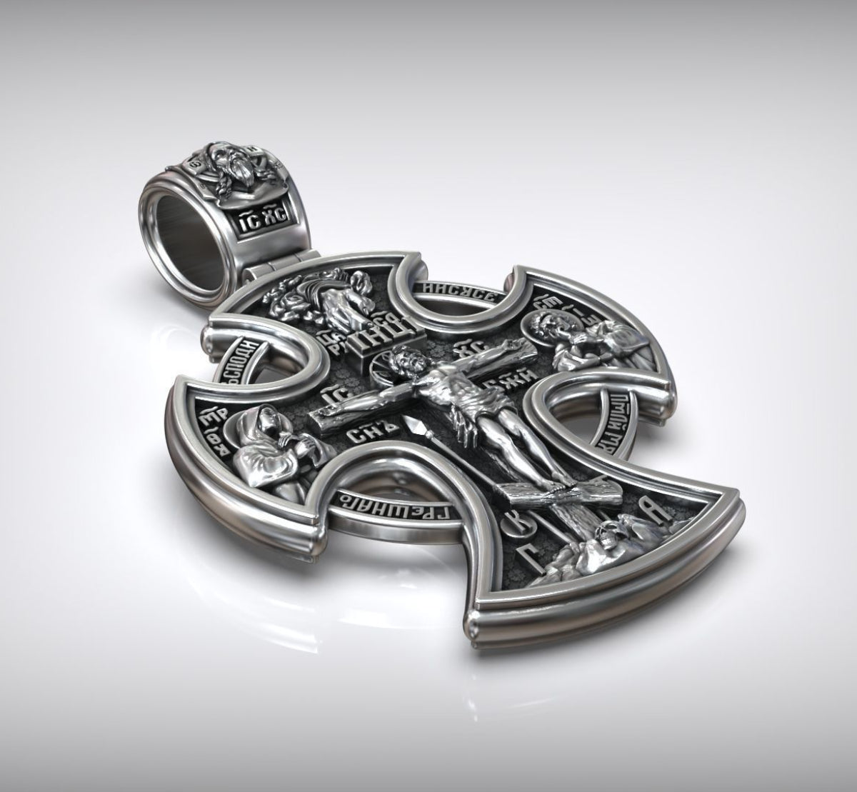 Passion of Christ and St. George Silver Pendant – BGCOPPER