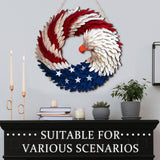 🌟 Patriotic Eagle Wooden Wreath | 4th of July Decor for Christian Homes
