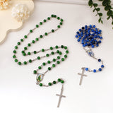 Sacred Crystal Rosary Collection – Timeless Faith in Blue & Green
