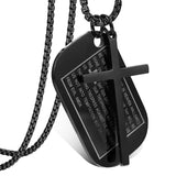 Lord’s Prayer Cross Dog Tag Necklace: Faith That Rides With You