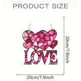 Love & Hearts Stained Glass Suncatcher: A Radiant Celebration of Love