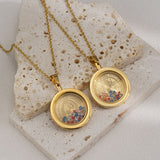 Our Lady of Guadalupe Gold Stainless Steel Locket Necklace – Faith, Blessing & Sparkle