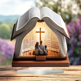 Holy Family Bible Acrylic Decor: A Christian Symbol of Faith & Family