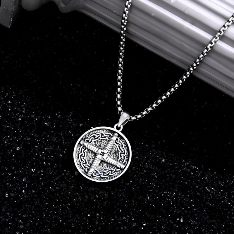Celtic cross stainless steel necklace product view