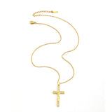 Zircon-Encrusted Jesus Cross Necklace: Faith Worn with Grace