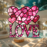 Love & Hearts Stained Glass Suncatcher: A Radiant Celebration of Love