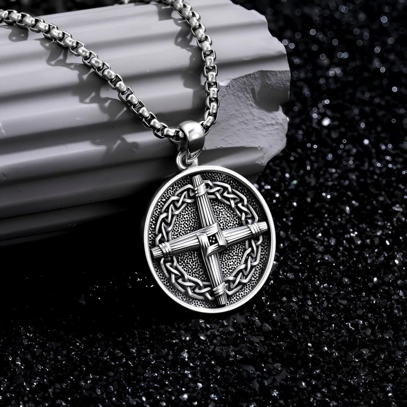Celtic cross knot pendant craftsmanship close-up