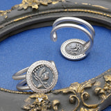 Silver Ring with Fortuna Tyche, Ancient Greek Roman Goddess, Mythology Jewelry, Gift for Men and Women