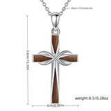 Vintage Wood Grain Cross Necklace – Timeless Faith & Modern Craft