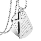 Lord’s Prayer Cross Dog Tag Necklace: Faith That Rides With You for daily faith wear and Christian gifting