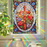 🌟 Stained Glass Cross Window Art: Where Faith Meets Light