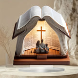 Holy Family Bible Acrylic Decor: A Christian Symbol of Faith & Family