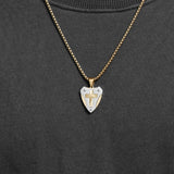 Titanium Steel Shield of Faith Cross Pendant | Protective Christian Jewelry