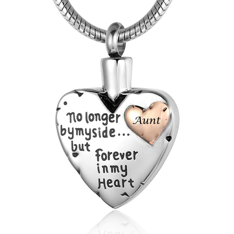 No Longer By My Side Forever in My Heart Urn Pendant Necklace for Ashes