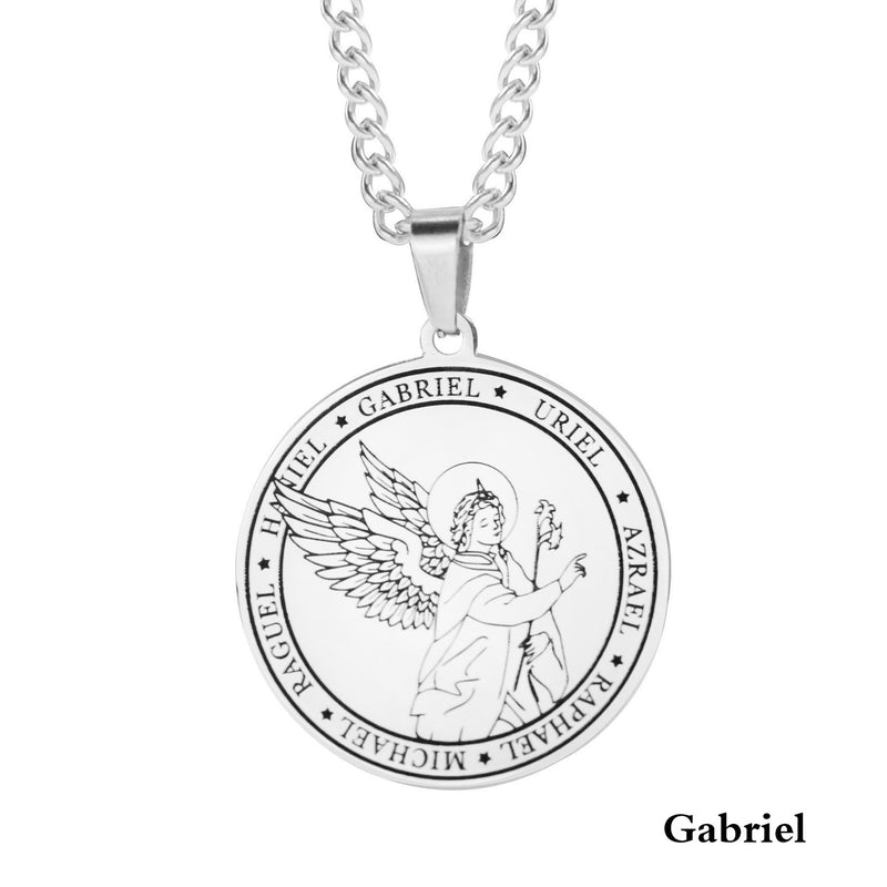 Seven Archangel's Medal Pendant Amulet - Under their wings, we walk with peace of mind