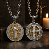 St. Benedict Home Blessing Titanium Steel Pendant