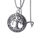 Baum des Lebens Halskette Anhänger Edelstahl Schutz Lucky Talisman Keltischer Schmuck für Männer Frauen