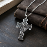 New titanium steel/S925K silver Archangel St. Michael necklace
