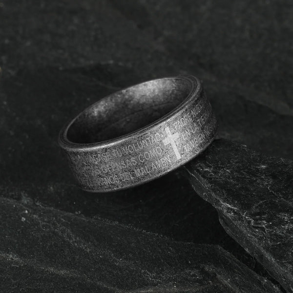 Stainless Steel Scripture Cross Rings: Faith, an Eternal Psalm Engraved on Your Fingertips - BGCOPPER