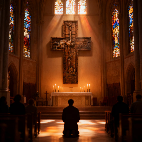 Savior Large Size Wood Sculpture