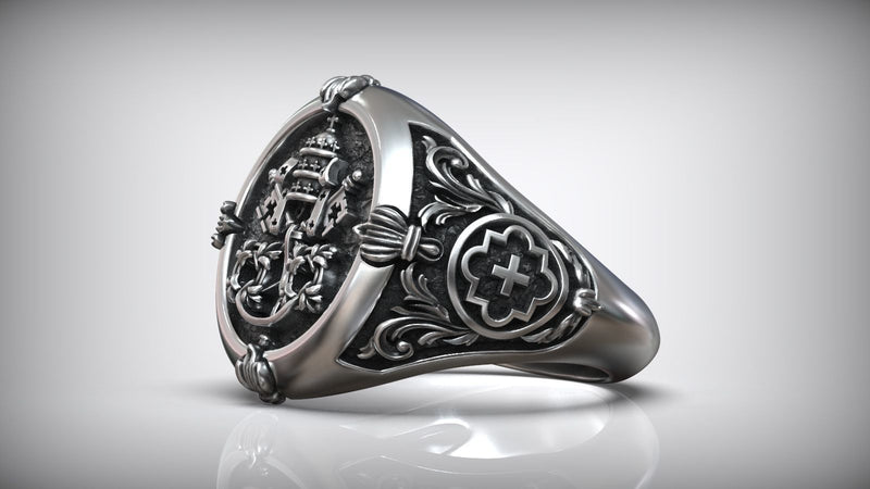 S925K Silver St. Peter's Key to Heaven Ring
