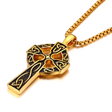 Stainless steel Celtic cross pendant necklace