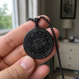 Vintage Titanium Seven Archangel's Seal Pendant - Amulet against evil eyes, curses, spells