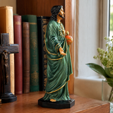 Hand-Carved Beechwood Statue of the Sacred Heart of Jesus — Hand-Painted Edition