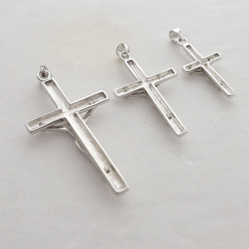 S925K Silver Jesus Cross Necklace