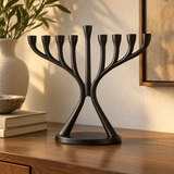 Light of Faith – Elegant 9-Branch Hanukkah Menorah | A Symbol of Hope, Blessings & Timeless Tradition