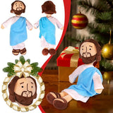 Stuffed Baby Jesus Doll-Stuffed Virgin Mary Holding Baby Blessing Plush Toy