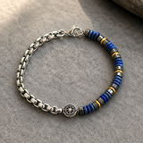 Boho Natural Stone Compass Beaded Bracelet
