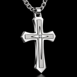 Modern Two-Tone Cross Necklace – A Bold Daily Reminder of Faith