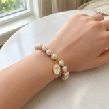 Black & Gold Cross Beaded Stretch Bracelet – A Daily Reminder of Faith, Hope & Devotion - design detail