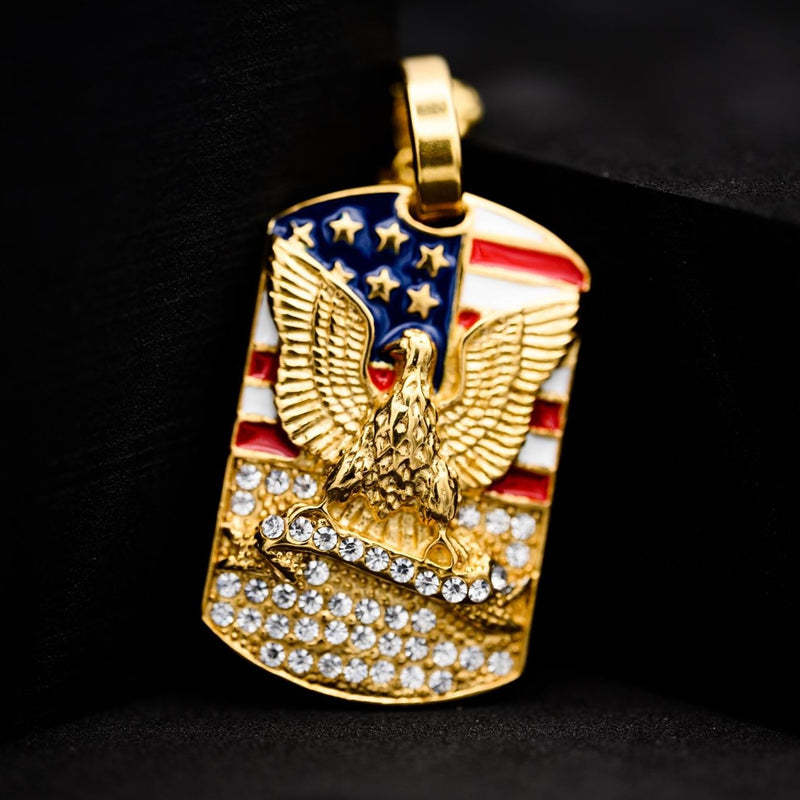 American Flag Eagle Necklace