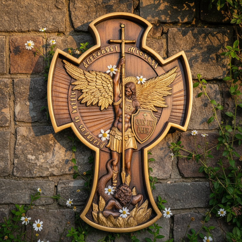 Archangel Michael Wood Art Decor - Birthday gifts, Housewarming gift ...