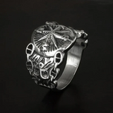 Nautical Compass Logo Stainless Steel Ring