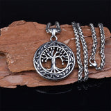 Baum des Lebens Halskette Anhänger Edelstahl Schutz Lucky Talisman Keltischer Schmuck für Männer Frauen