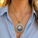 Crown of Thorns Cross Pendant Necklace