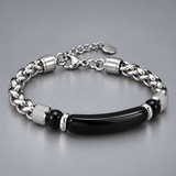 Faith Tiger Eye & Stainless Steel Men's Bracelet – Strength, Courage & Daily Reminder