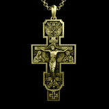 S925K Silver Orthodox Crucifixion Necklace