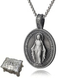 Virgin Mary Miraculous Medal Zinc Alloy Necklace