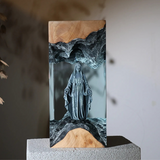 Virgin Mary Resin & Wood Night Light Ornament (Plug-in Version)